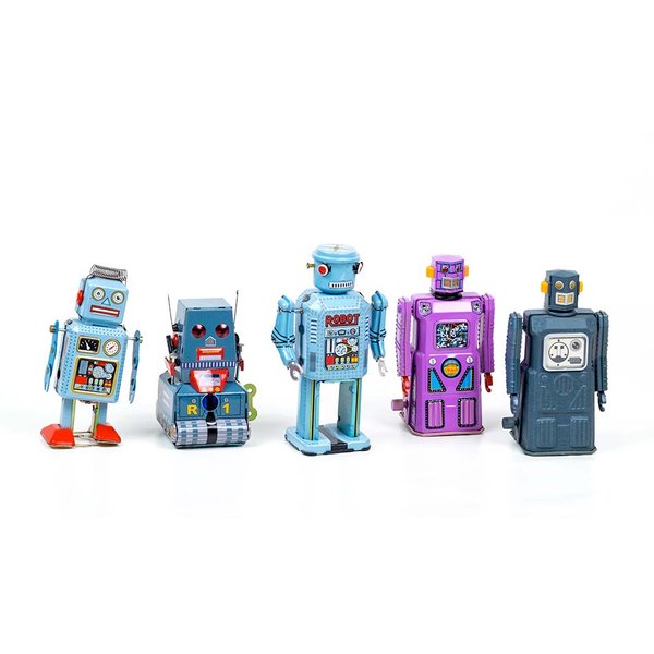 Retro toy robot set