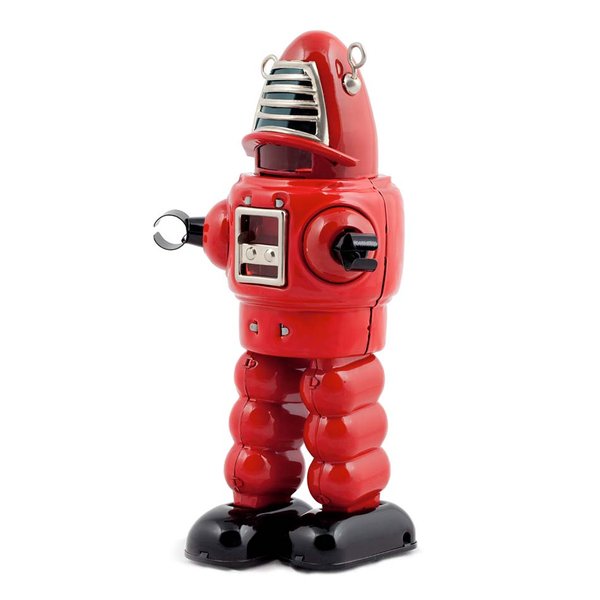 Retro toy robot red